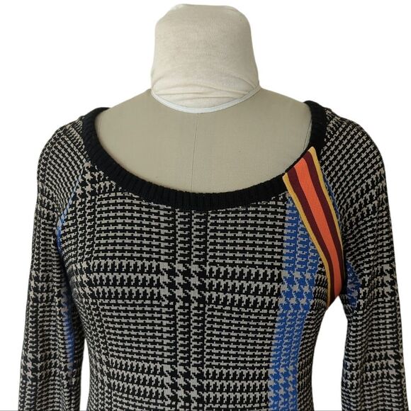 Anthropologie Tracy Reese Houndstooth Knit  Midi Dress - Picture 6 of 6